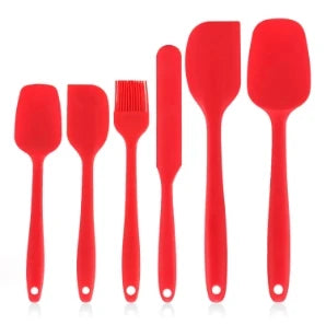 6 Pieces Silicone Spatula Kit Non Stick Heat Resistant Tools for Cooking Baking Mixing