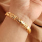 Color Gold Bangle Openwork Wedding Bracelet Dubai Style