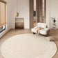 Round Rug Cream Wabi Sabi Deluxe Non Slip Water-Resistant