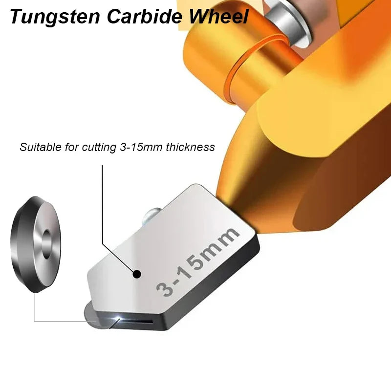 Ceramic Cutter Tile Breaker Knife - Hand-Held Diamond Roller Device with Nozzles