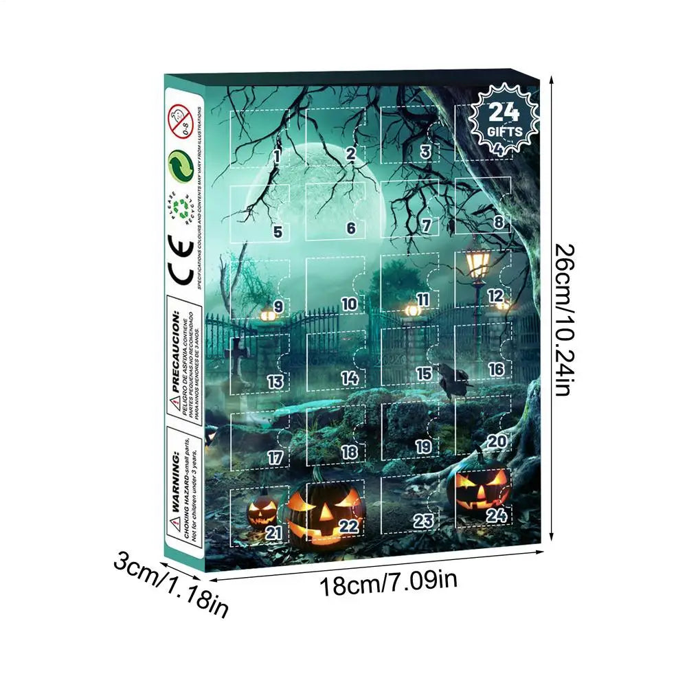 Advent Halloween Calendar 24 Days Tabletop Decor Collectible
