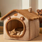 Foldable Pet House Removable Washable Cat House for Compact Pets