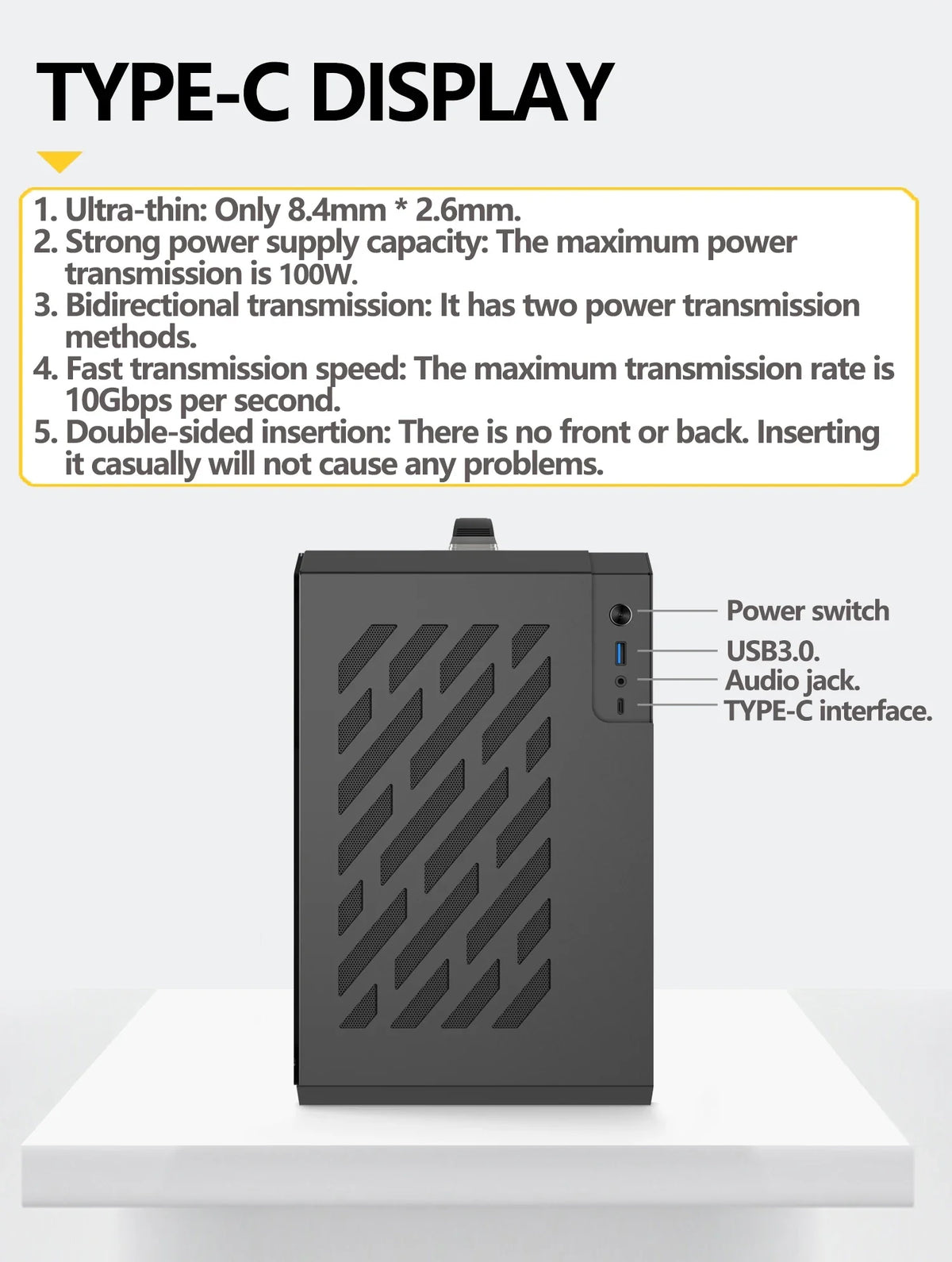 Mini ITX Case Glass Side 240mm Watercooling Travel-Friendly