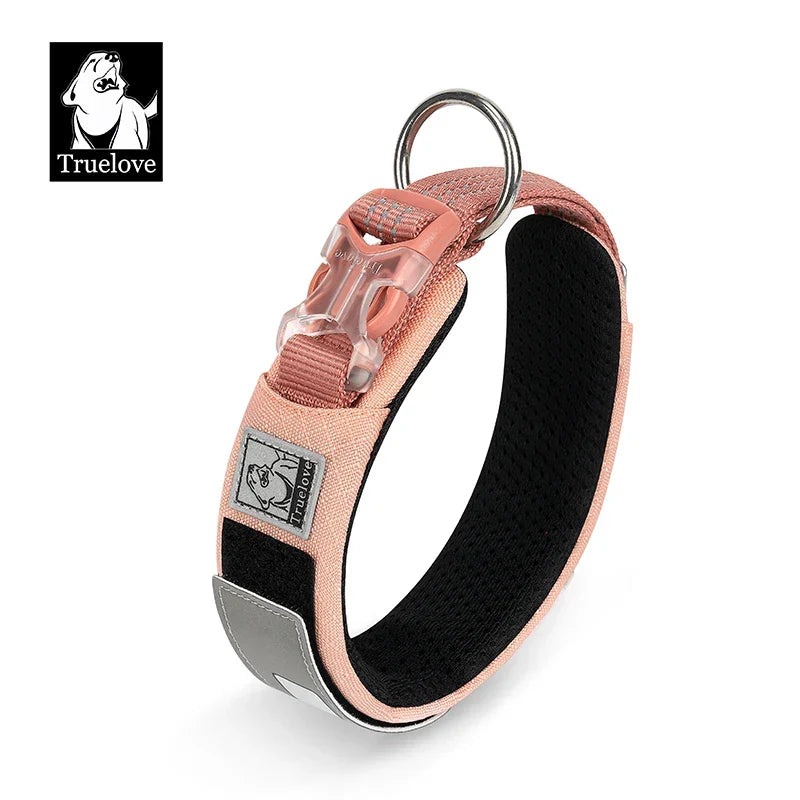 Dog Collar Reflective Personalized Padded Collar Large Dogs Night Walk Fall 2025 Breathable Fast Release Safety