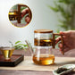 Household Magnetic Suction Floaty Cup Teapot 740ML Heat-Resistant Glass Tea Kit