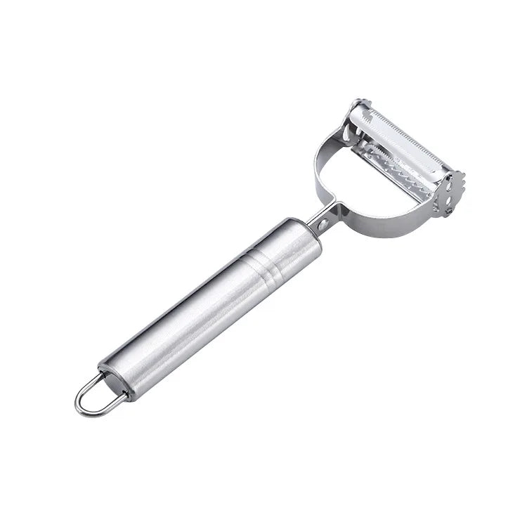 Multifunctional Stainless Steel Kitchen Peeler - Sturdy Vegetable and Fruit Slicer for Simple Household Use