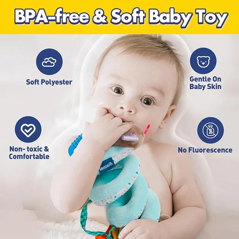 Spiral Plush Stroller Toy Travel-Friendly Newborn Sensory Toys