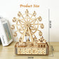 Wooden 3D Puzzle LED Rotating Ferris Wheel Model Kit Mechanical DIY Decor Holiday Gift 2025 Relaxing Build