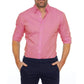 Casual Men's Oxford Zipper Shirt - Elastic Cotton Slim Fit for All Seasons