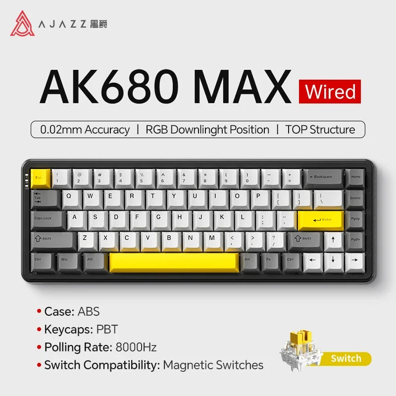 Mechanical Keyboard Sixty Mini Cordless ARGB Magnetic Hall