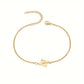 Letter Initial Bead Bracelet Thin Chain Minimalist Elegant