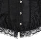 Women's Supportive Corset Top - Off Shoulder, Lace Satin