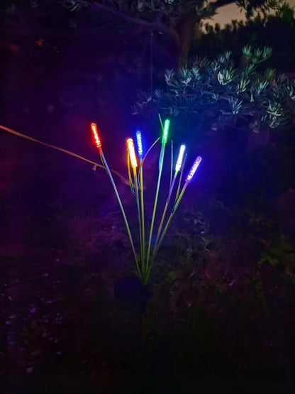 LED Solar Reed Garden Lights Plastic Outdoor Water-Resistant Swaying Pathway Lamps Summer 2026 Patio Decor