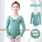 girls Breathable long sleeve ballet leotard - twist-front, cotton, for dance class