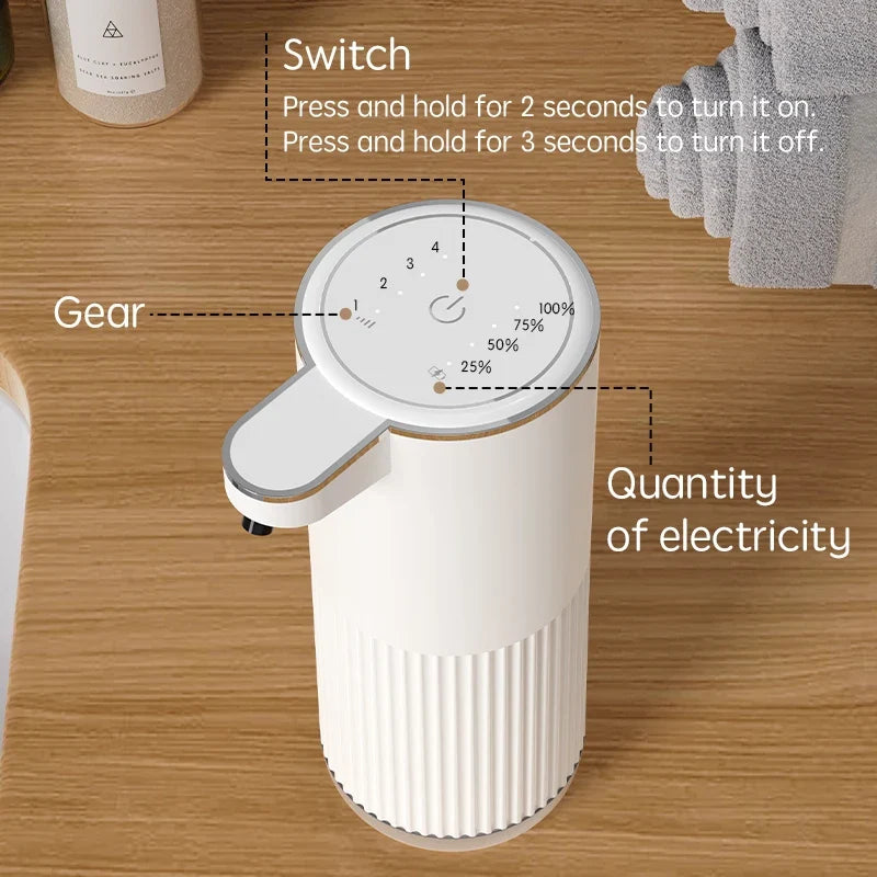 Soap Automatic Dispenser 360ML White Foam Liquid Dispenser