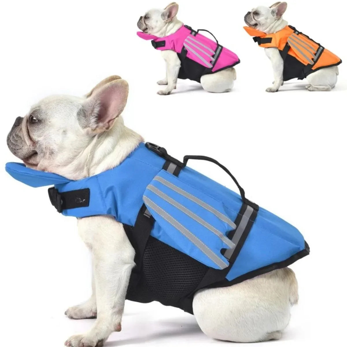 Reflective Flexible Oxford Swimming Vest All Sizes 2026 – Dog Life Jacket with Chin Float & Rescue Handle