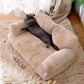 Deluxe Cat Bed Sofa - Winter Warm Plush Nest for Compact Medium Dogs and Cats
