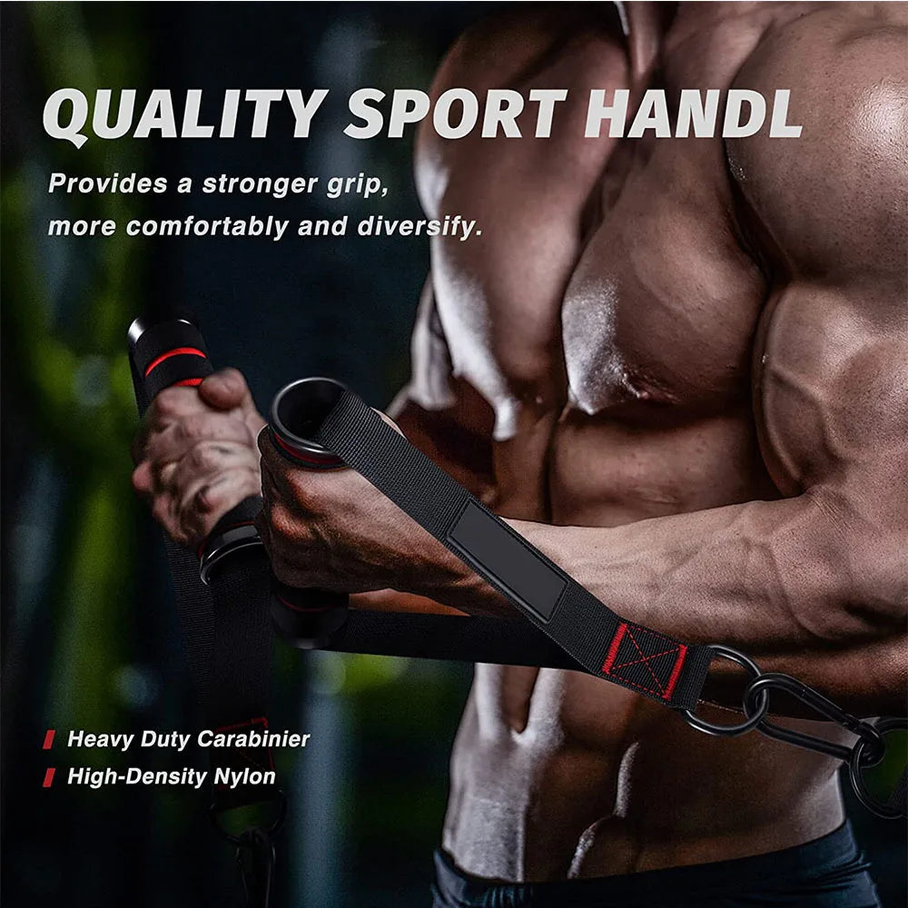 Duty Heavy D-Ring Metal Gym Handles - Fitness Equipment for Cable Machines & Resistance Bands