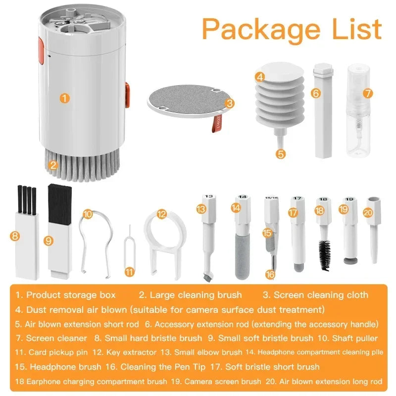 Cleaning Digital Kit with Accessories for Phone, Camera & Laptop