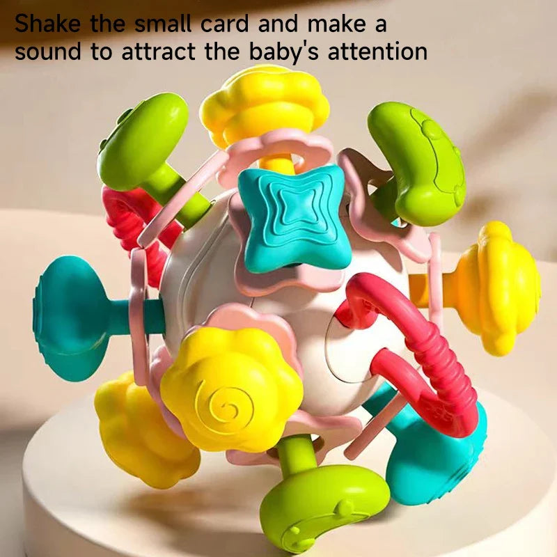 Teether Baby Rattle Hand Grip Sensory Ball Toy Newborn