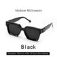 Sunglasses Black Retro Square Shades Deluxe Fashion Eyewear Fall 2026 Trend Gift Idea