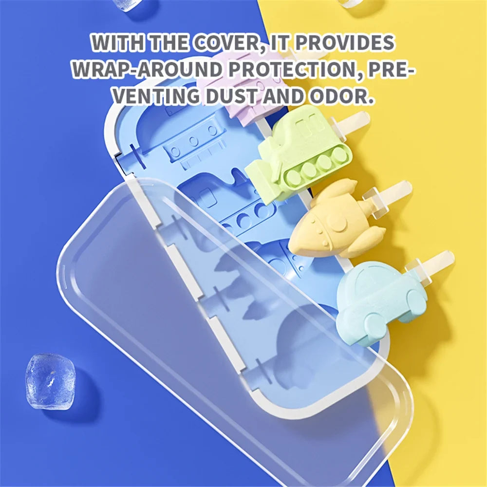 Reusable Silicone Ice Cream Mold and Ice Pop Maker - Food Grade, Non-Stick, Simple to Clean, Temperature Resistant