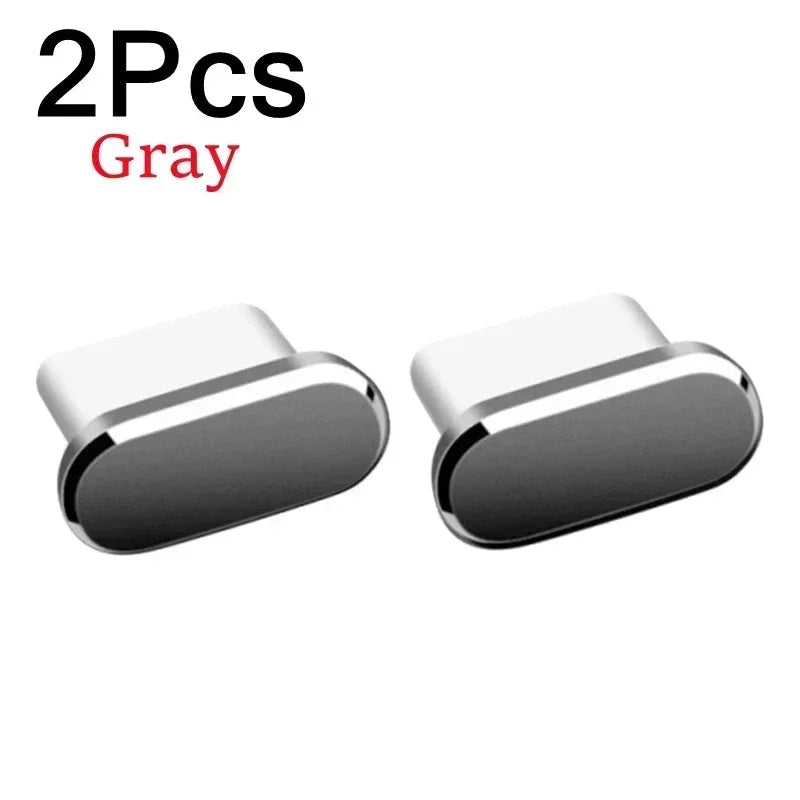 Type-C Metal Charging Port Dust Plugs - 2Pcs iPhone Accessories, Dust & Liquid Protection