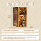 Book DIY Nook Kit Wooden Miniature Shelf Insert Roombox Dollhouse Model Holiday 2025 Cozy Library Gift