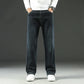 Men’s Stretchy Jeans - Wide Leg, Cotton, Business Casual