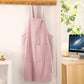 Apron Cotton Linen Minimalist Japanese Korean Kitchen And Florist Apron Fall 2025 Breathable Sturdy