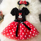 knee-length polka-dot tutu, cotton-polyester-voile, birthday party – Light girls' Minnie Mouse dress