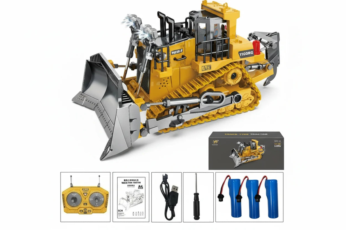 Remote Control Excavator Toy 4x4 Sturdy Alloy Construction Vehicle TikTok Viral Fall 2025 Kids Gift