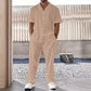 Elegant Men's Shirt and Pants Set, Lightweight Breathable Fabric, Tailored Fit for Versatile Style-4