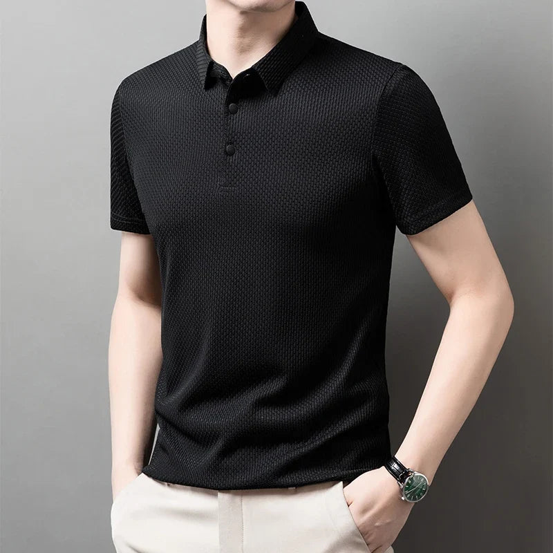 short sleeve, casual summer style, slim fit versatile top – Breathable men's polo shirt