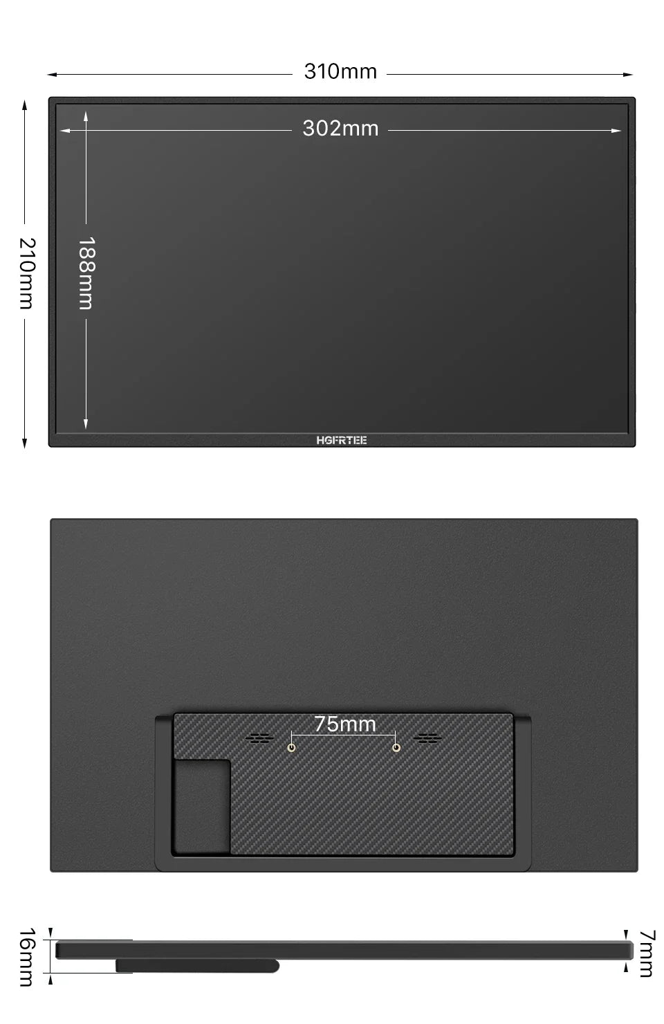 Travel-Friendly 14.1 Inch 1080P IPS Gaming Monitor With Stand
