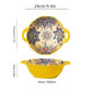 Soup Ceramic Bowl Bohemian Handle Embossed Microwave