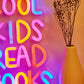 LED2025 Edition Neon Sign Multicolor, Cool Kids Read Books Wall Decor USB Powered, Kids Room Party Wedding Back To School