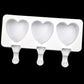 Heart-Shaped Silicone Ice Cream Mold, 3 Cavity Design for Chocolate, Pudding, and More, Food-Grade, Simple Release