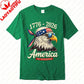 Plush Unisex Bald Eagle Graphic Tee - Short-Sleeve, Sturdy Cotton, For 250th Anniversary Independence Day Celebration
