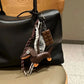 Rope Braid Bag Charm Leather Dachshund Keychain Aesthetic