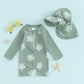 Light Toddler Boys Rash Guard Swimsuit - Long Sleeve, Turtle Print, Polyester, Beachwear