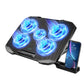 Laptop Cooling Pad with 5 Quiet Fans, Flexible Height & Phone Holder - Compatible with 12-15.6 Inch Laptops
