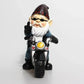 Gnome Garden Resin Statue Motorcycle Rider Dwarf Figurine Fall 2026 Outdoor Yard Decor Gift Idea