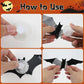 LED2025 Edition Bat Wall Stickers Green 3D Halloween Decor