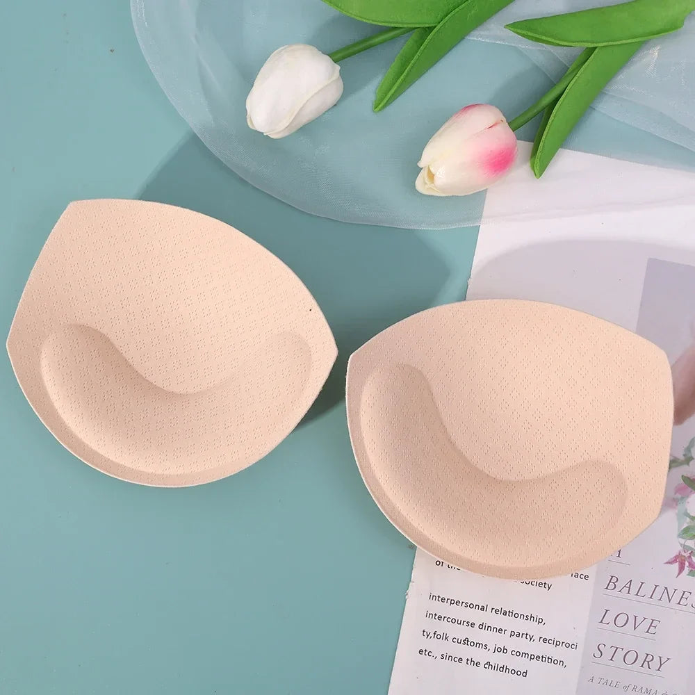 Breathable Women's Bra Pads - 3D Push-Up, Multi-Use Sponge Padding, For Swimsuits