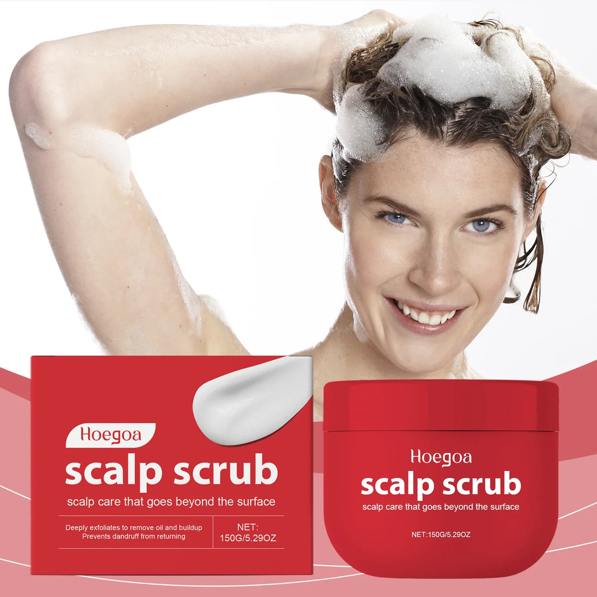 Scrub Scalp Exfoliating Shampoo Anti-Dandruff Deep Cleansing Nourishing All Hair Types