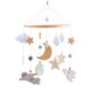 Rocket Wooden Crib Mobile Newborn Sensory Toys Soothing