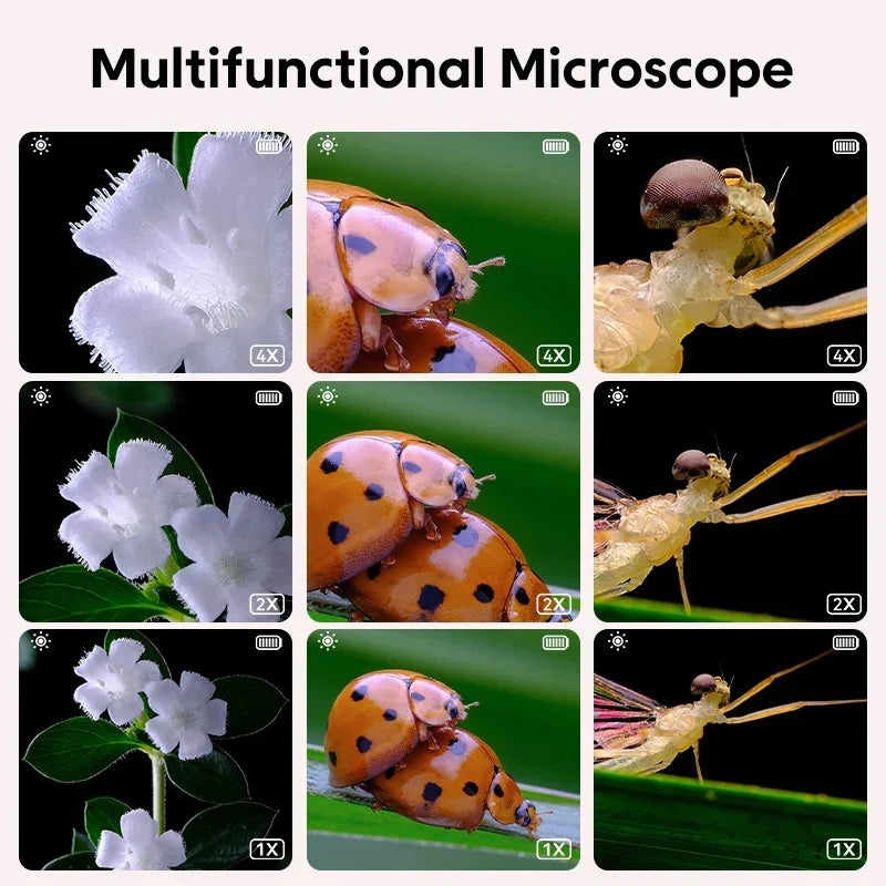 Kids Microscope 500X With Photo Video Capture Hand-Held STEM Educational Toy Fall 2025 Gift