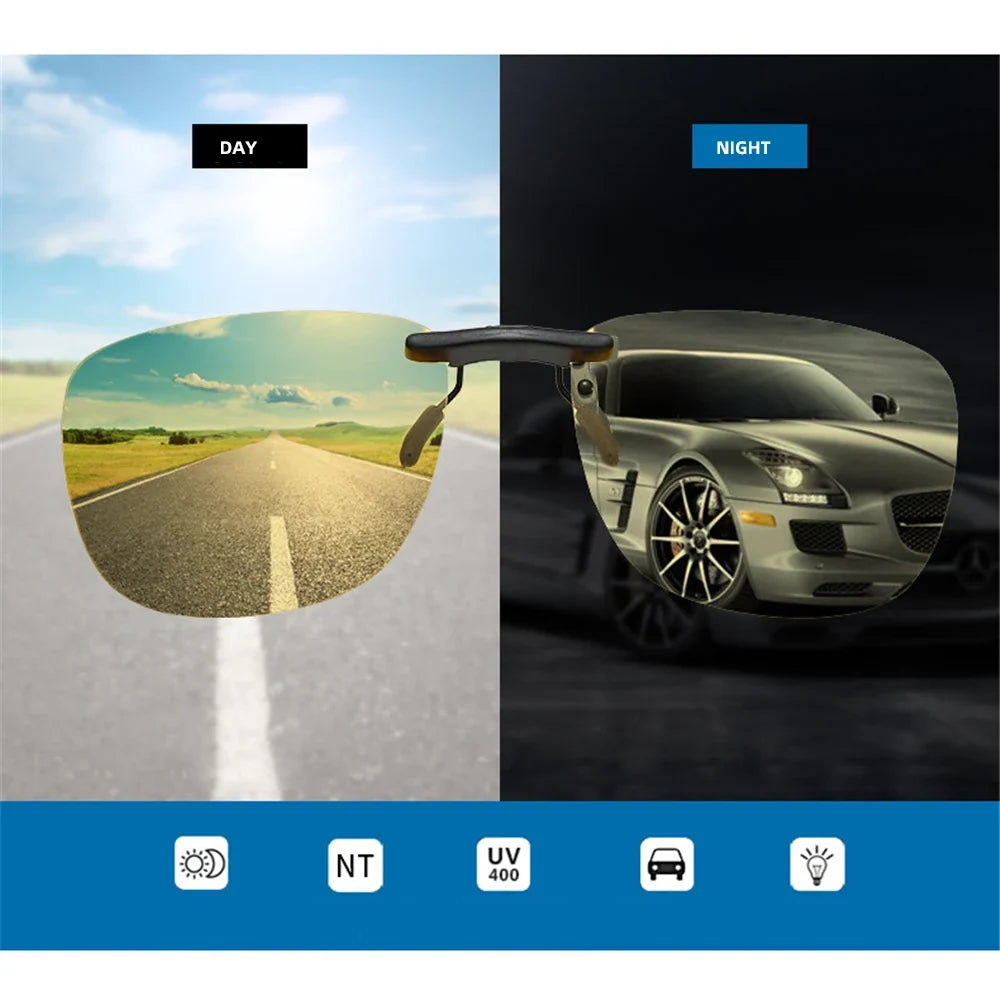 Sunglasses Clip-On Polarized Square Frames UV400 Anti-Glare Night Driving Summer 2026 Trend