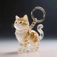 Hair Dog Keepsake Keychain Pendant Clear Resin Charm